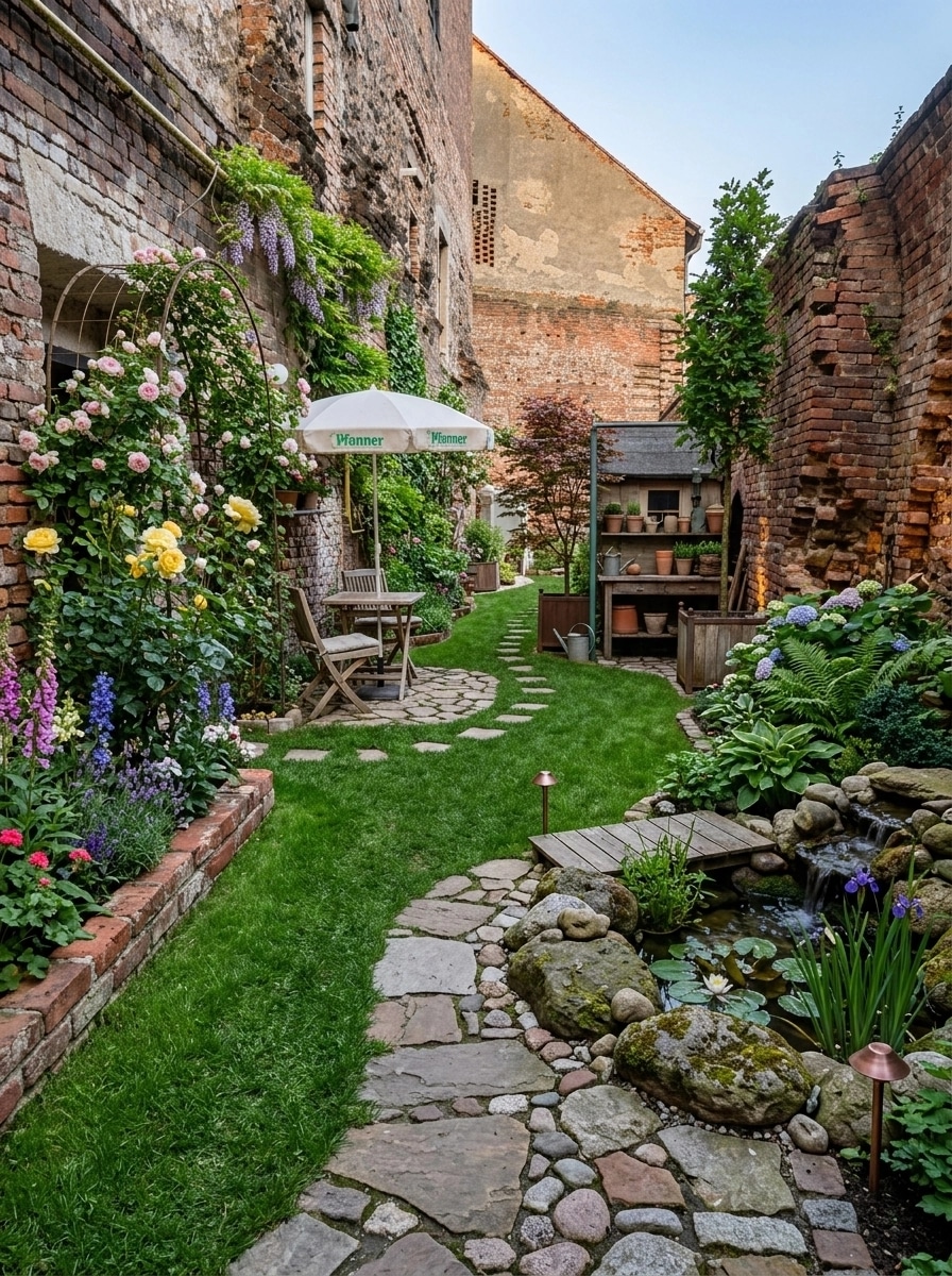 Country Rustic Garden Yard design — yard photo by GenRoom AI