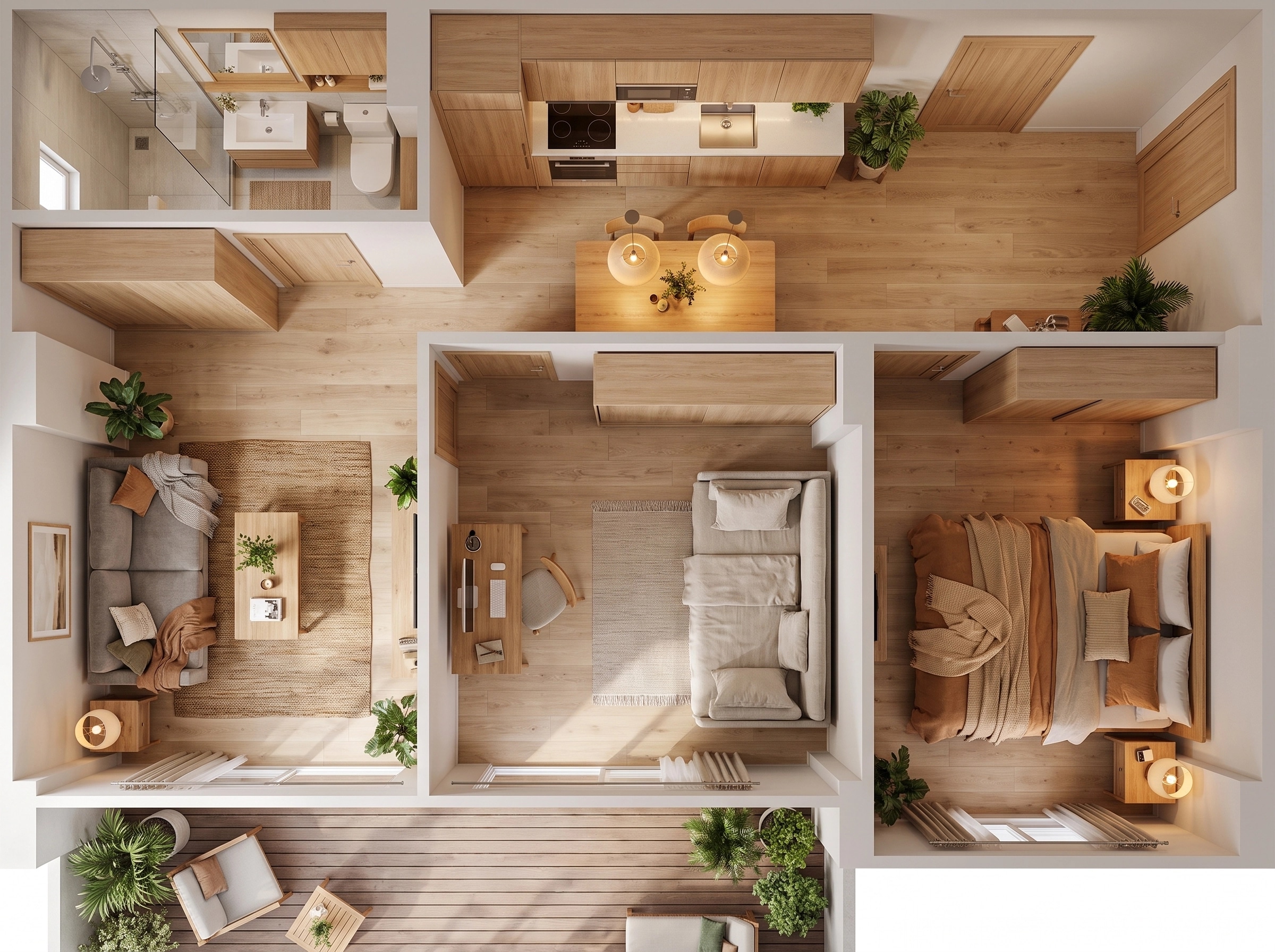Scandinavian Living Room design — interior photo by GenRoom AI