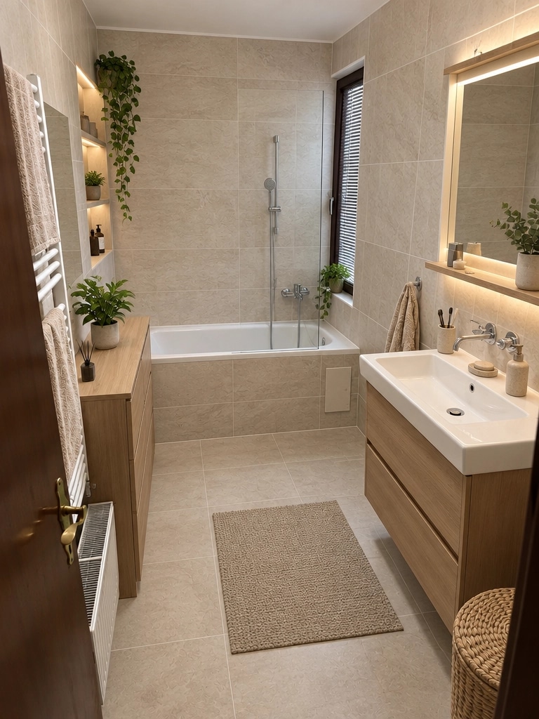 Minimalism Bathroom design — interior photo by GenRoom AI