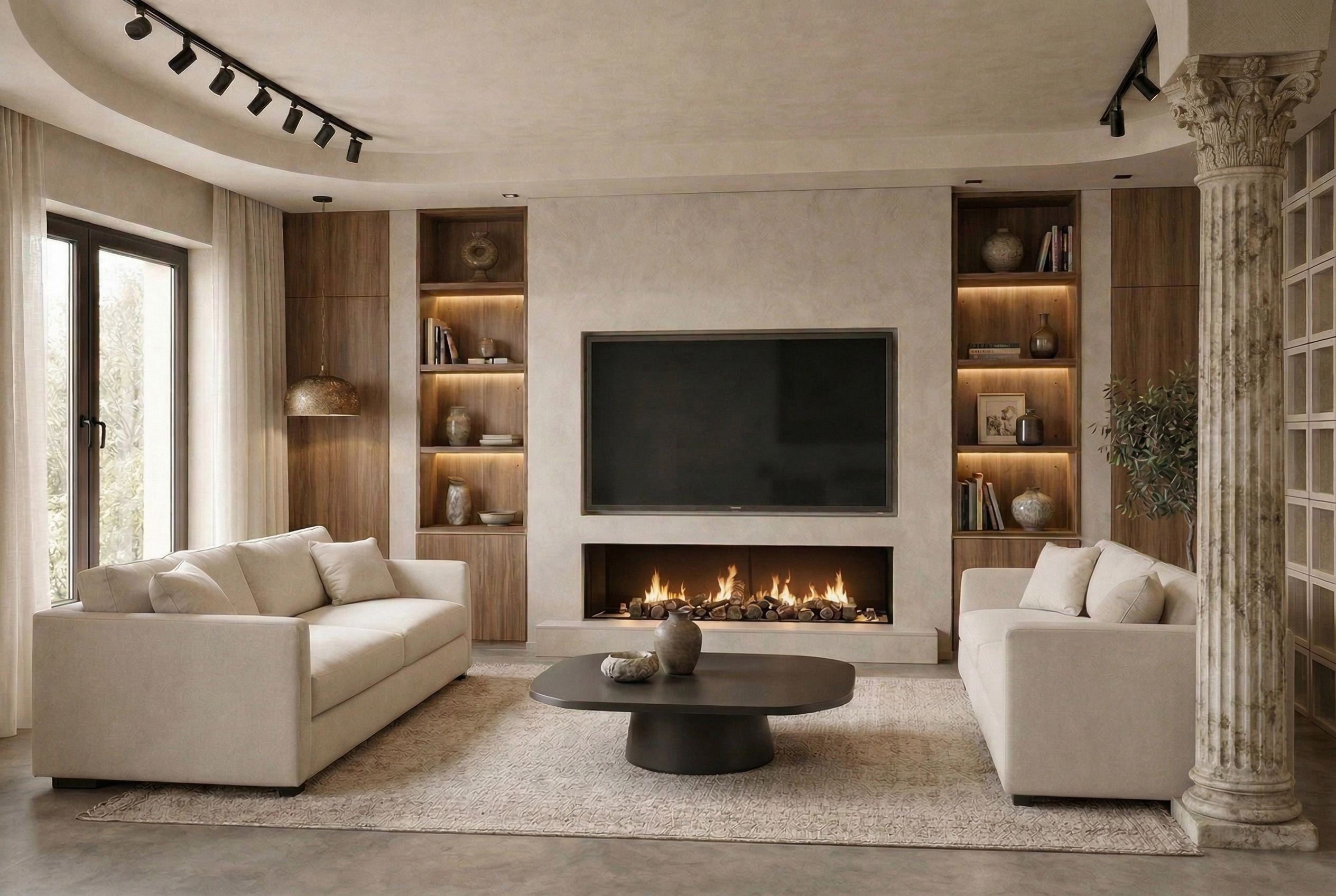 Interior design in Mediterranean style — Living Room by GenRoom AI