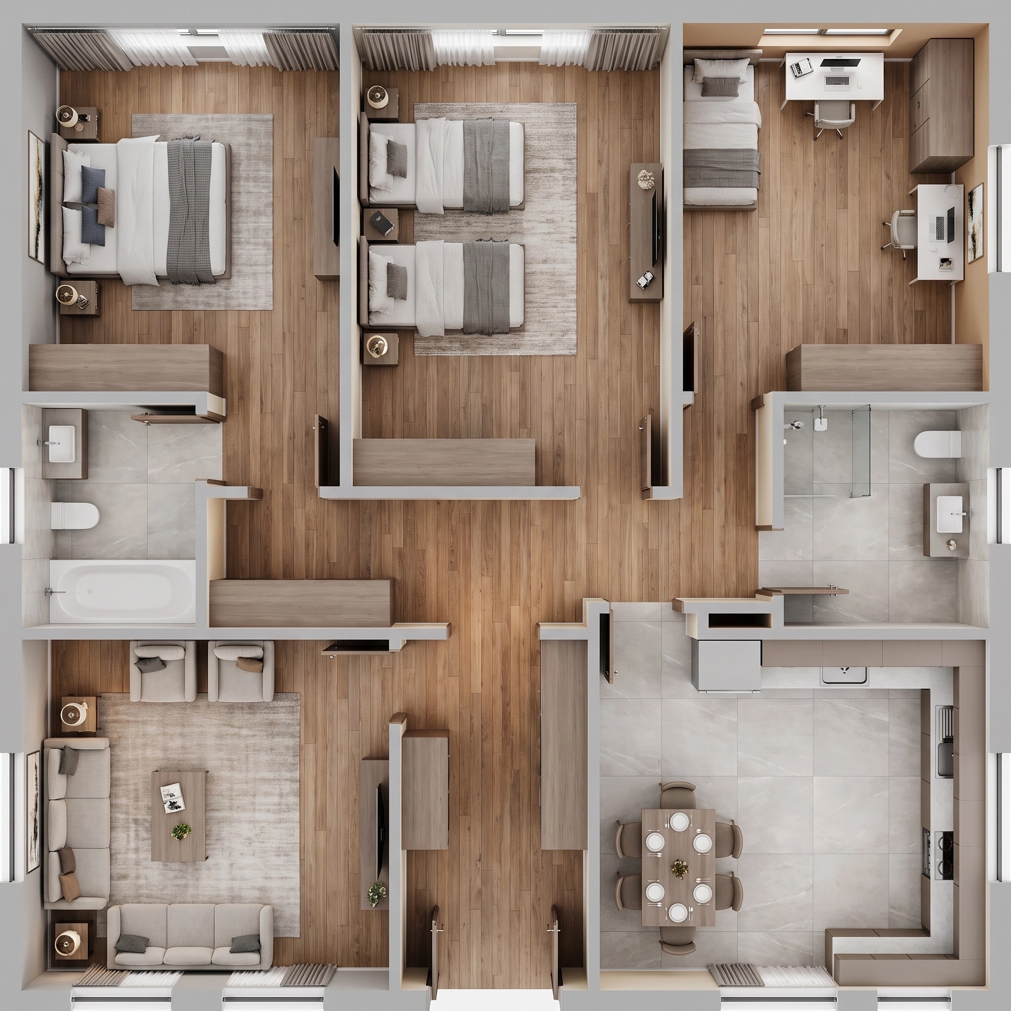 Interior design in Contemporary style — Living Room by GenRoom AI