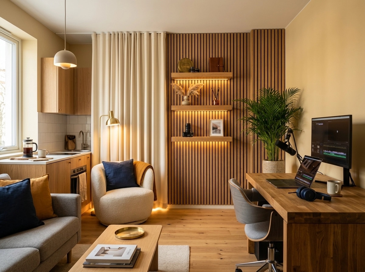 Interior design in Scandinavian style — studio by GenRoom AI