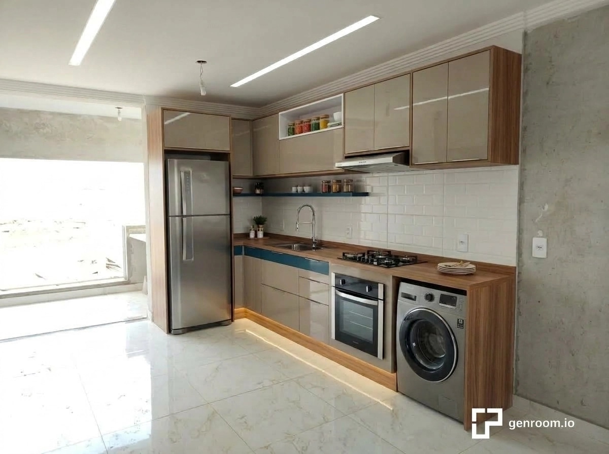 Kitchen interior in no_style style — photo by GenRoom AI