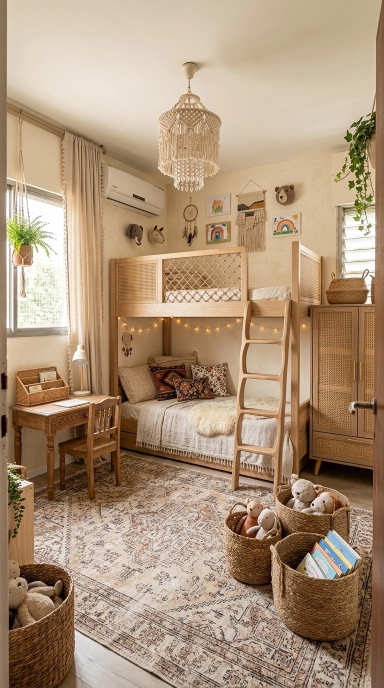 Interior design in Bohemian style — Kids Room by GenRoom AI