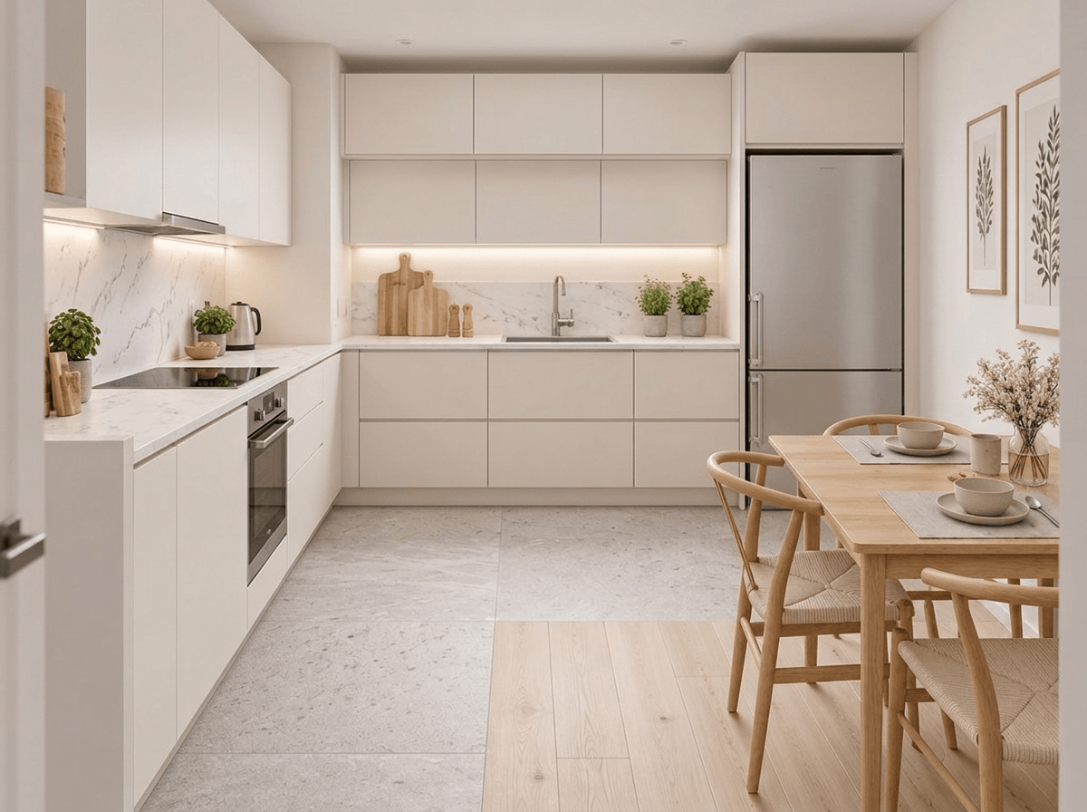 İç mekân tasarımı Scandinavian stili — Mutfak GenRoom AI