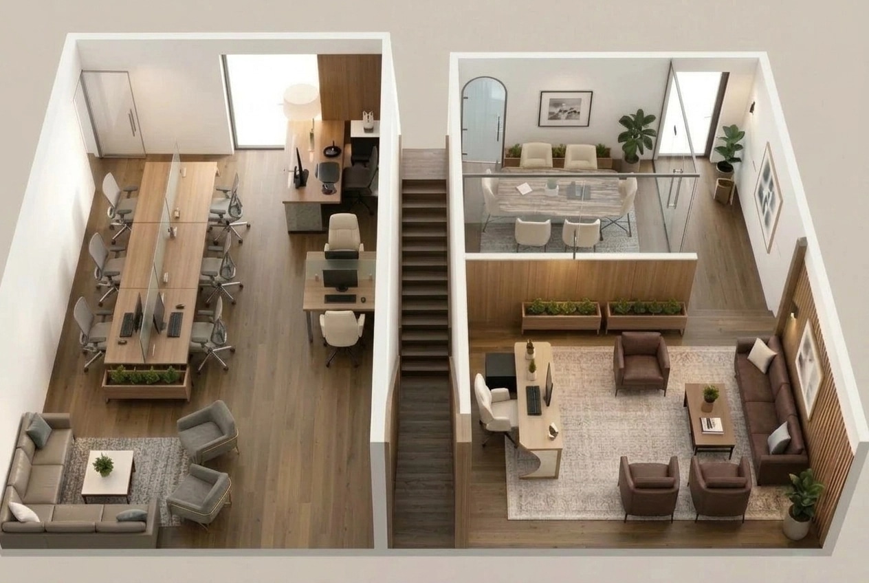 Interior design in Contemporary style — office_space by GenRoom AI
