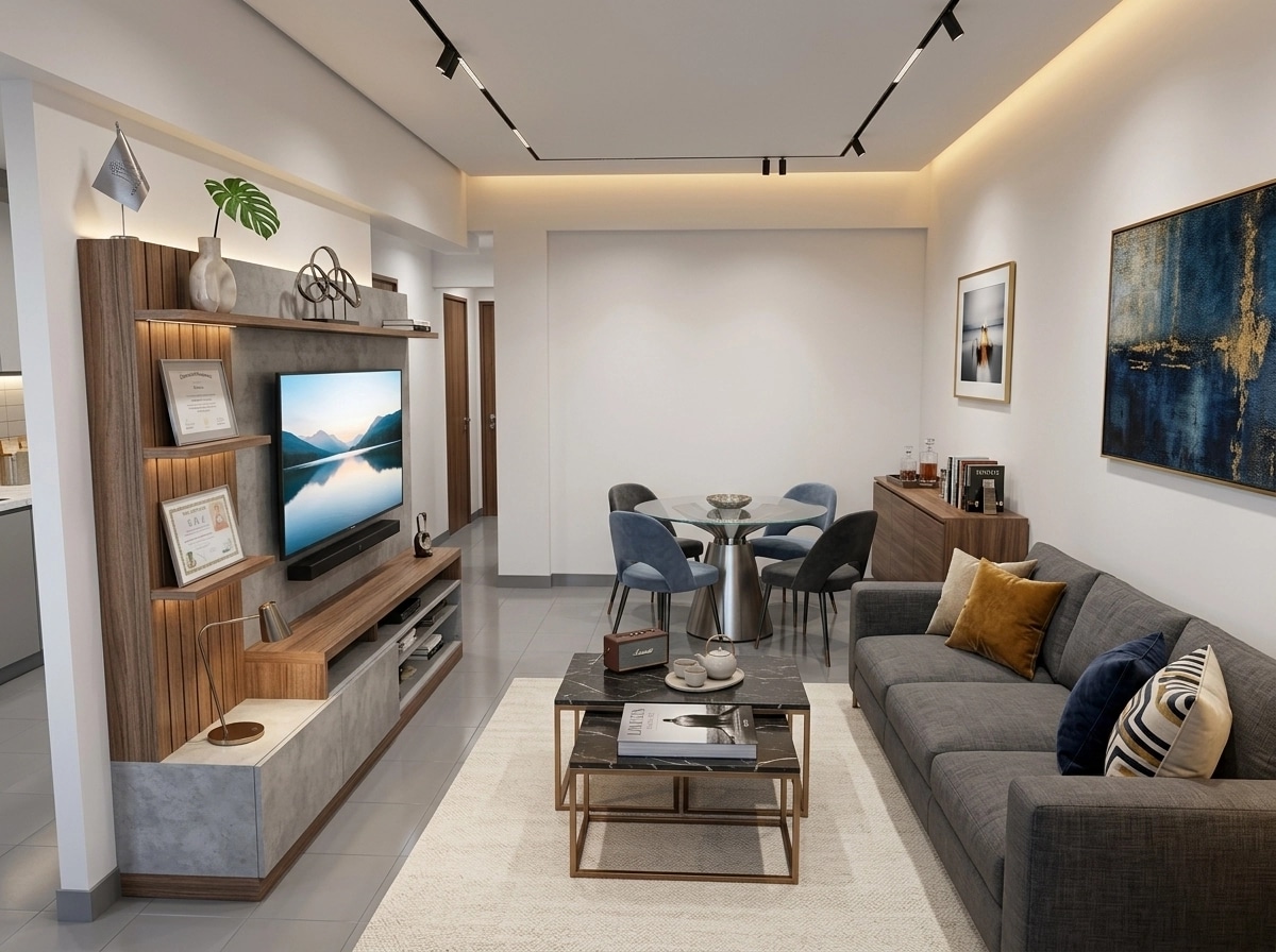 Interior design in Contemporary style — Living Room by GenRoom AI