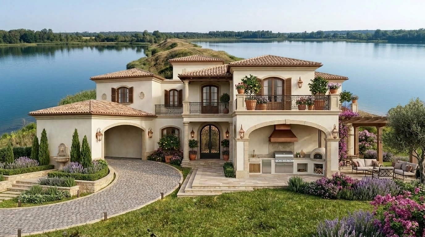 Facade design in Mediterranean Facade style — Facade by GenRoom AI