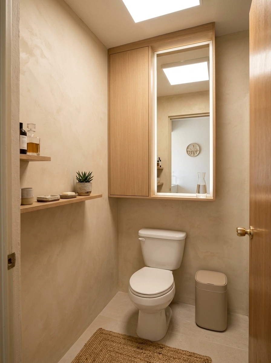 Bathroom interior in Minimalism style — photo by GenRoom AI