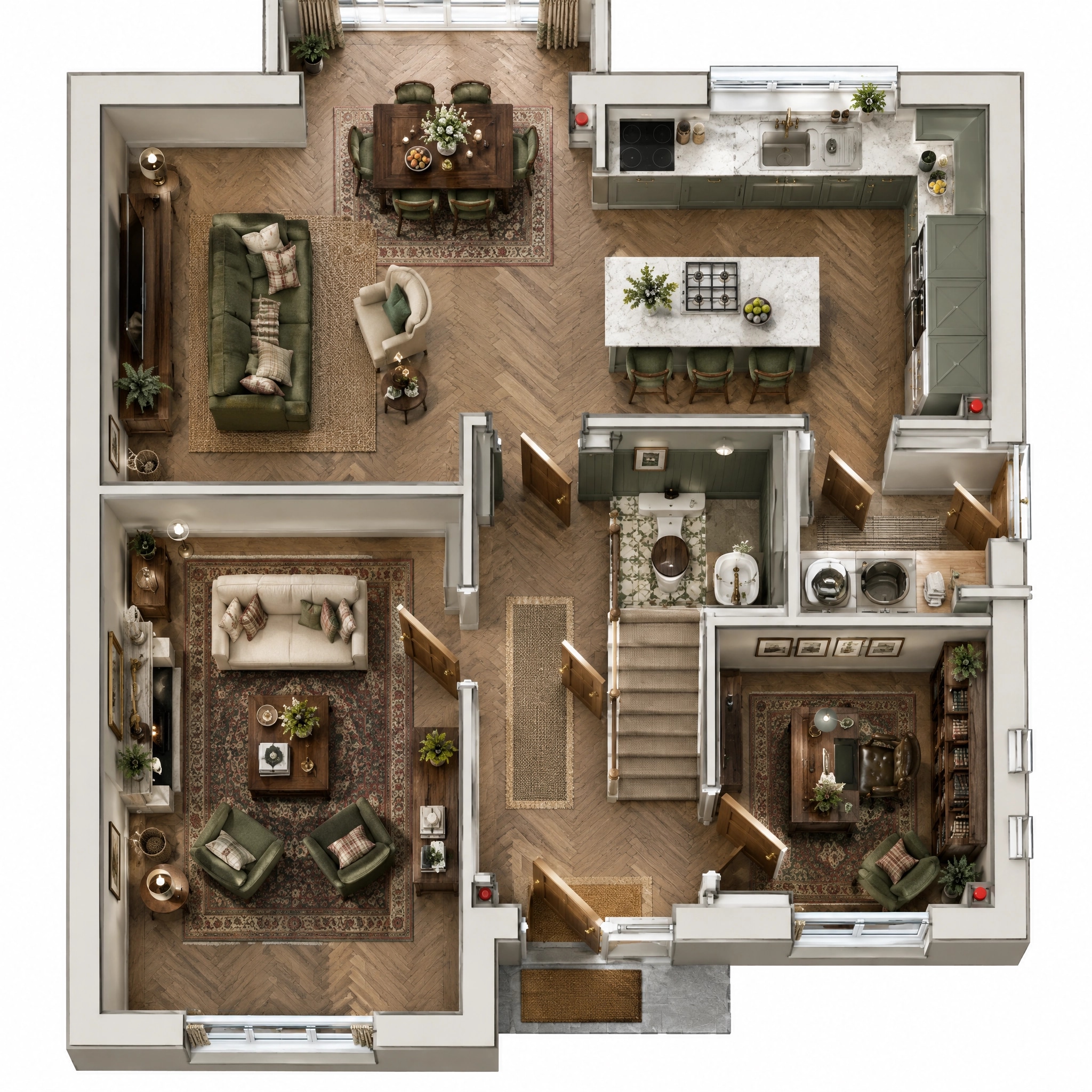 Interior design in British style — Living Room by GenRoom AI