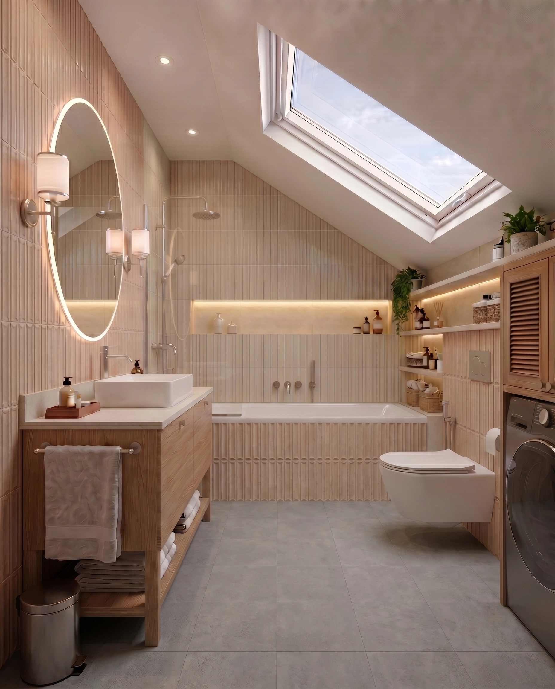 Interior design in Transitional style — Bathroom by GenRoom AI