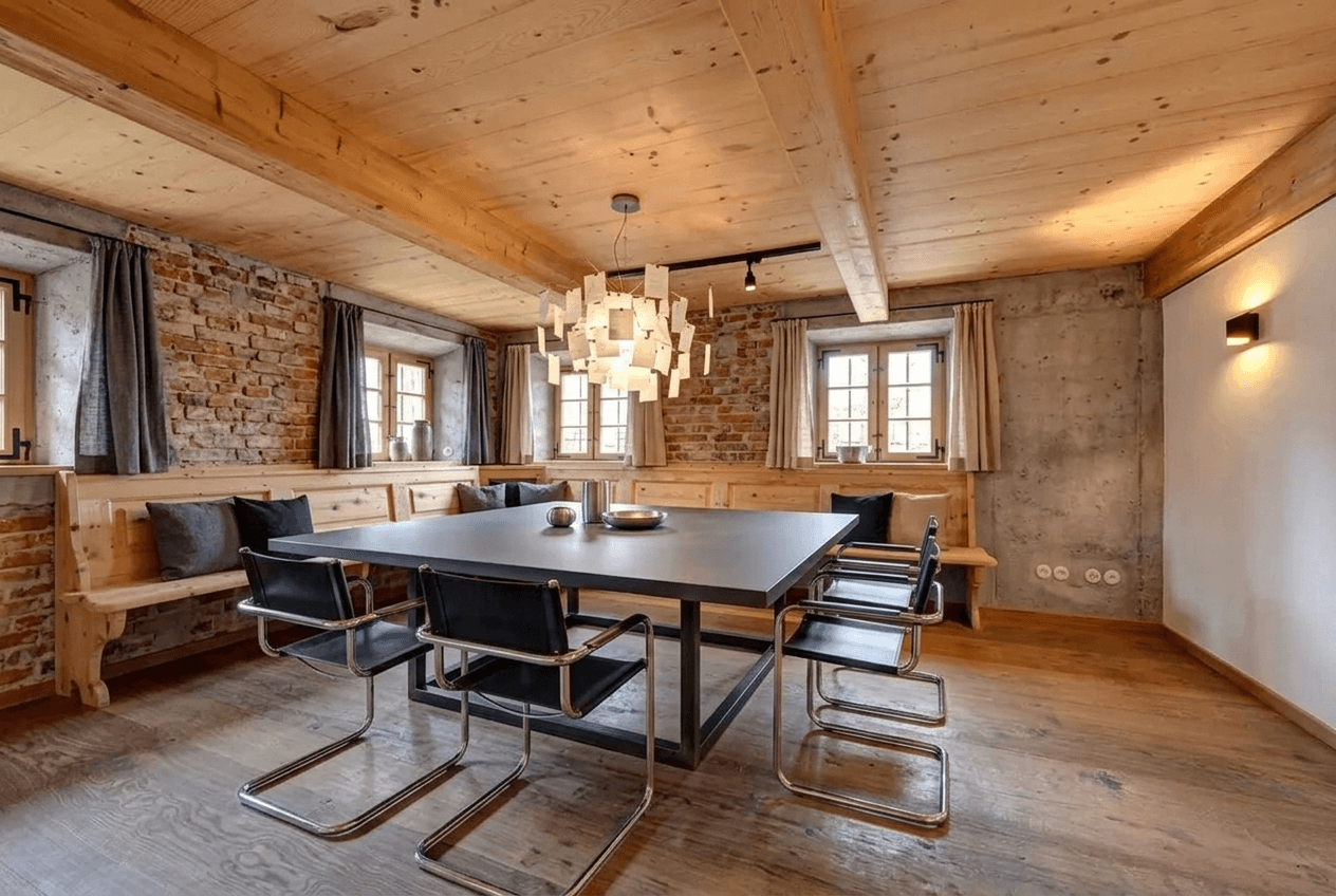التصميم الداخلي بنمط Loft / Industrial — dining_room من GenRoom AI