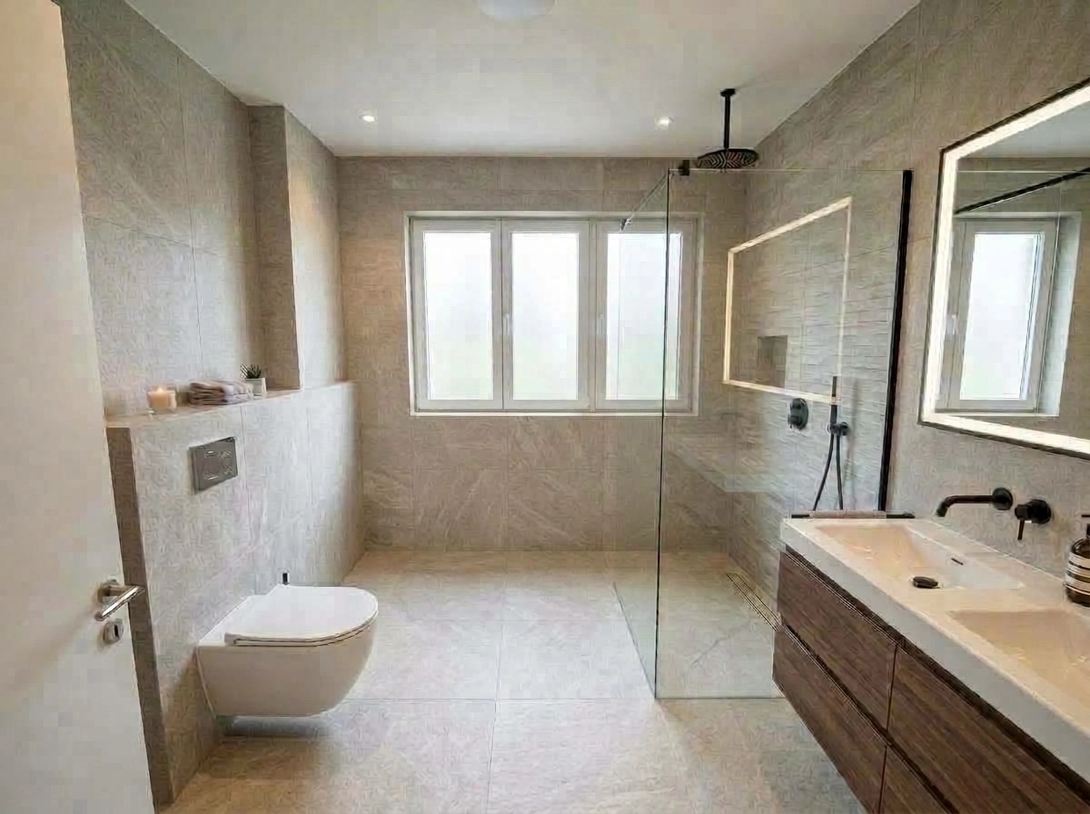 Bathroom interior in Contemporary style — photo by GenRoom AI