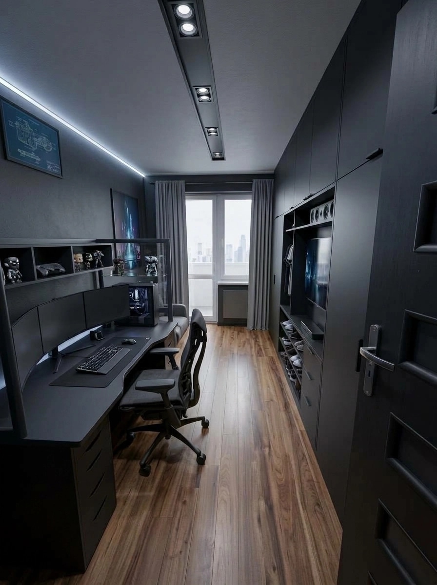 Interior design in Blacktec style — Bedroom by GenRoom AI