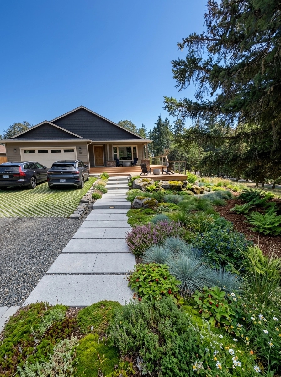 Landscape design in Scandinavian Garden style — Yard by GenRoom AI