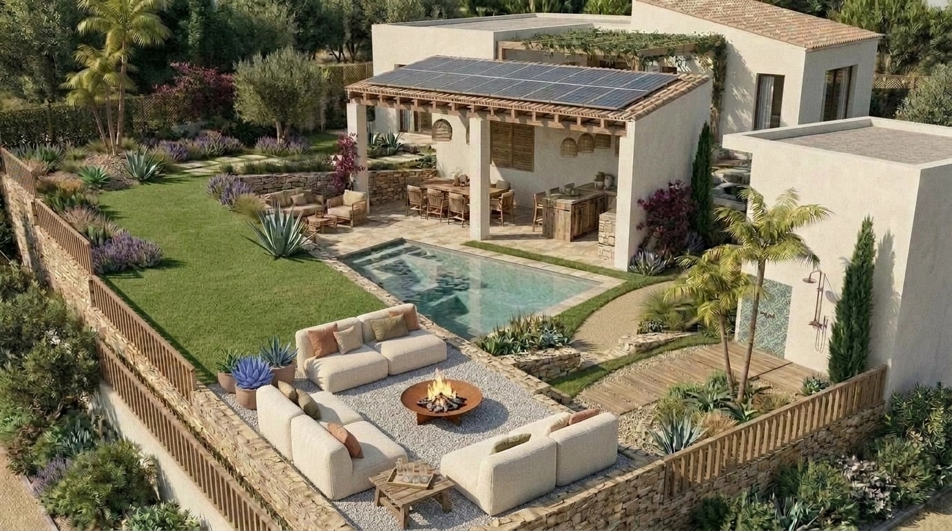 Landscape design in Eco Natural Garden style — Yard by GenRoom AI