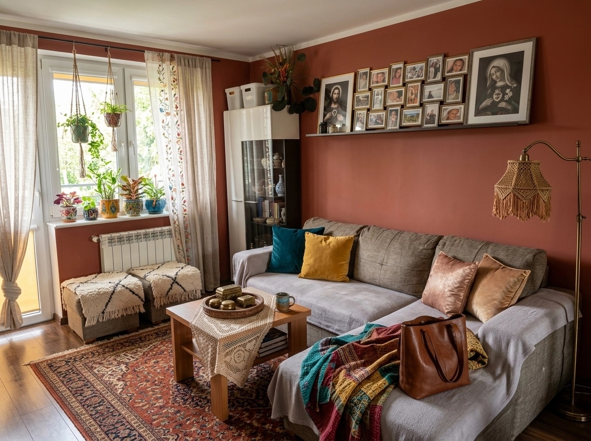 Interior design in Bohemian style — Living Room by GenRoom AI