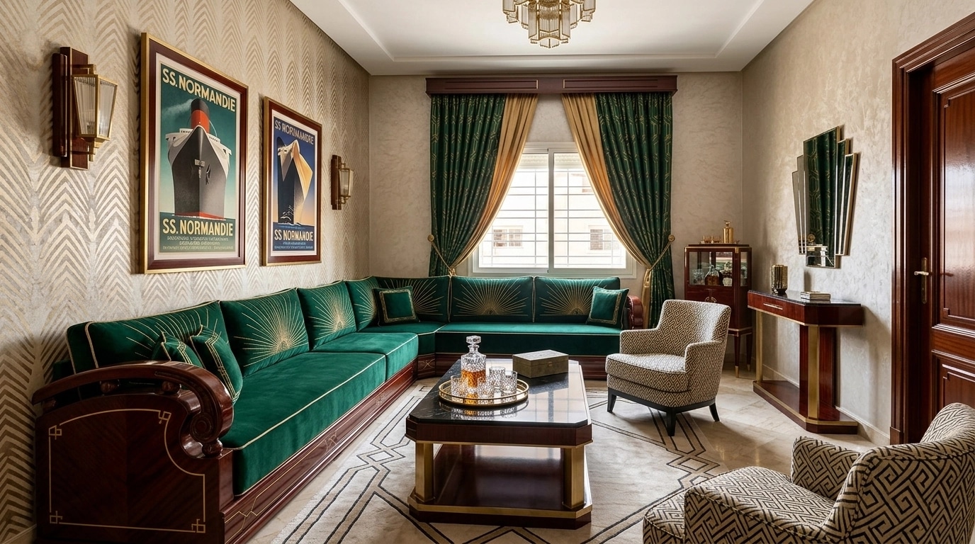 Art Deco Living Room design — interior photo by GenRoom AI