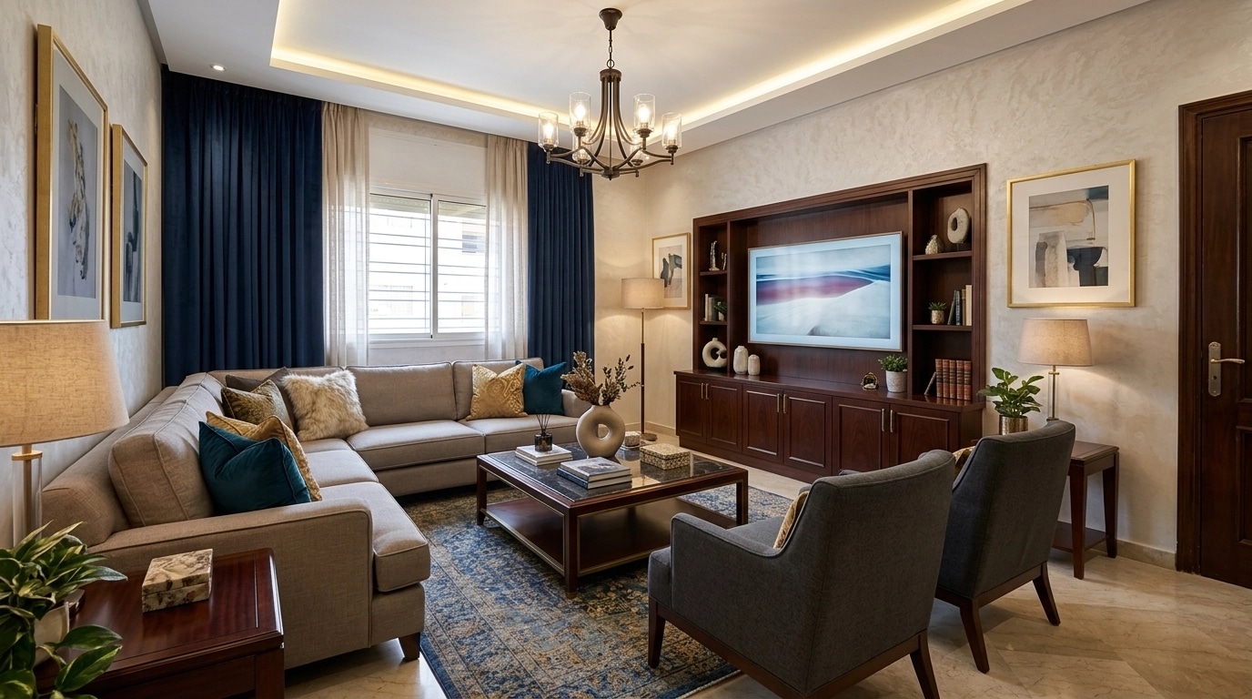 Interior design in Transitional style — Living Room by GenRoom AI