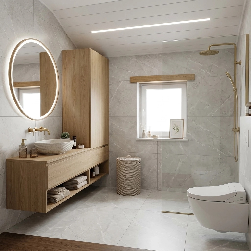 Bathroom interior in no_style style — photo by GenRoom AI