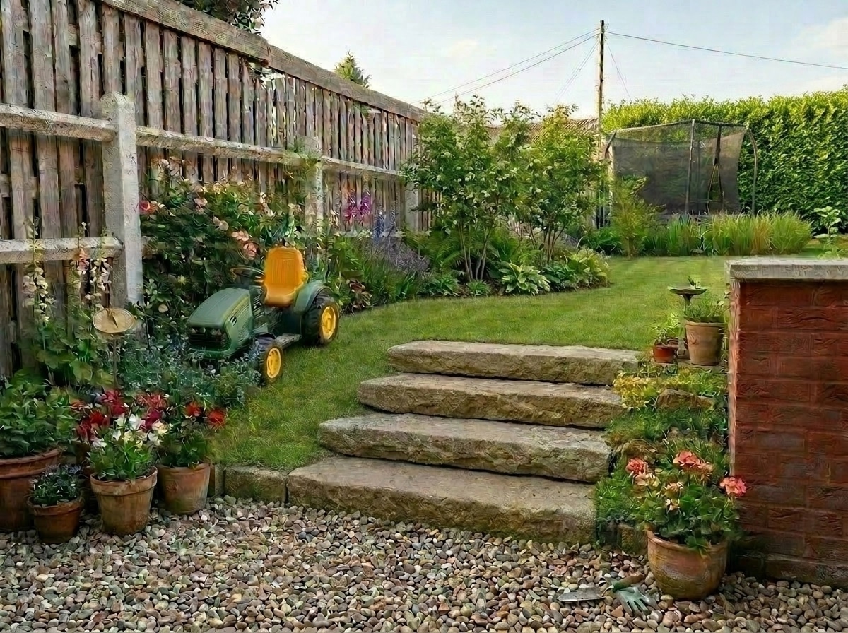 English Cottage Garden Yard design — yard photo by GenRoom AI