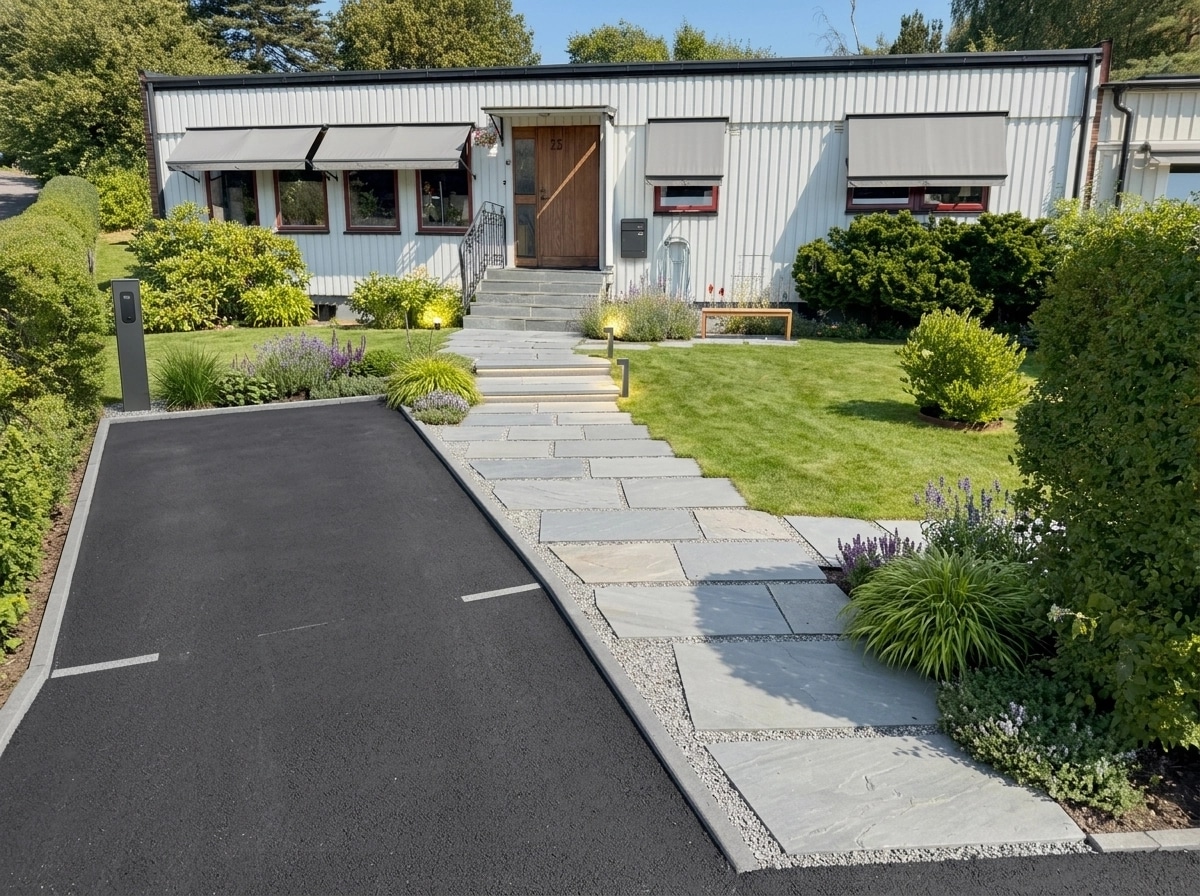Landscape design in Scandinavian Garden style — Yard by GenRoom AI
