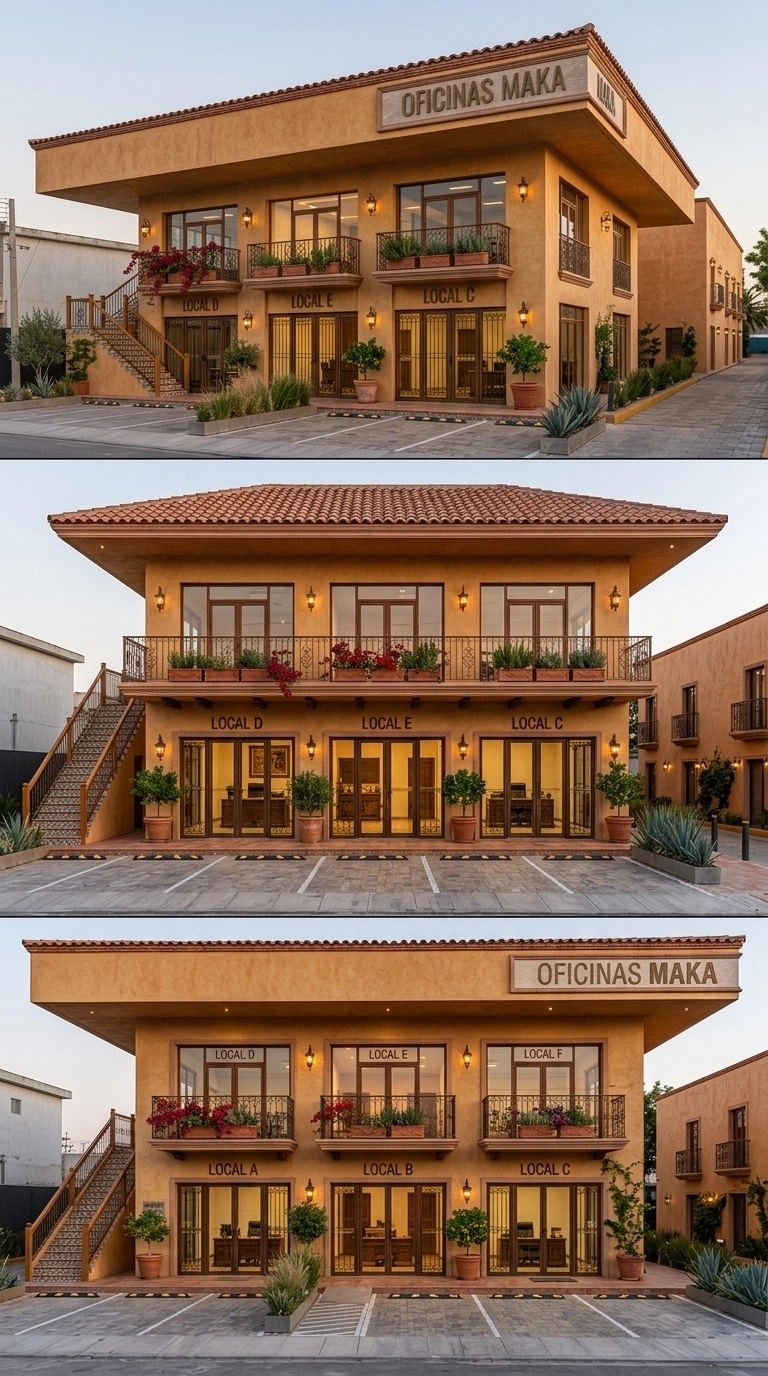 Facade design in Mediterranean Facade style — photo by GenRoom AI