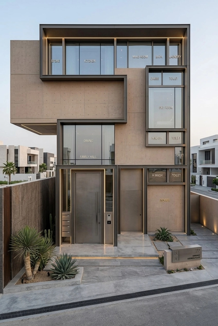 Facade design in Minimalist Facade style — Facade by GenRoom AI