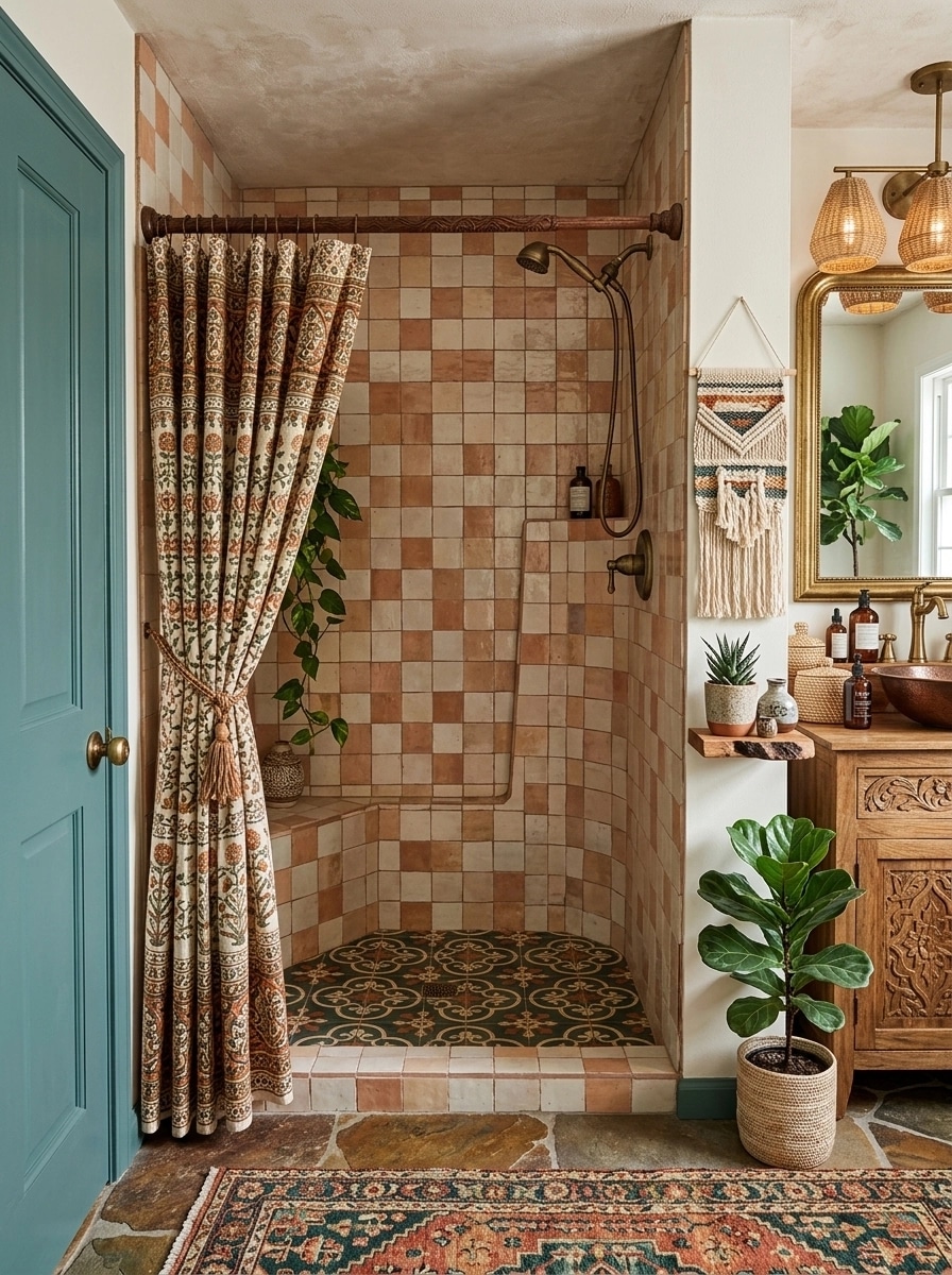 Interior design in Bohemian style — Bathroom by GenRoom AI