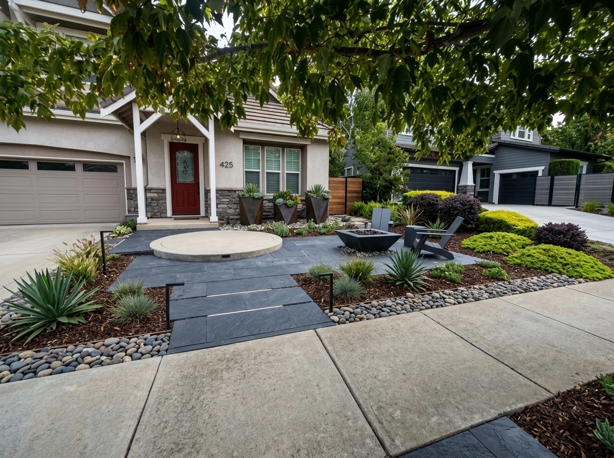 Landscape design in Contemporary Yard style — Yard by GenRoom AI