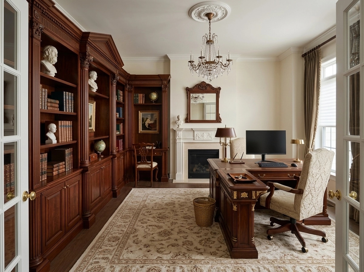 Interior design in Neoclassic style — Office by GenRoom AI