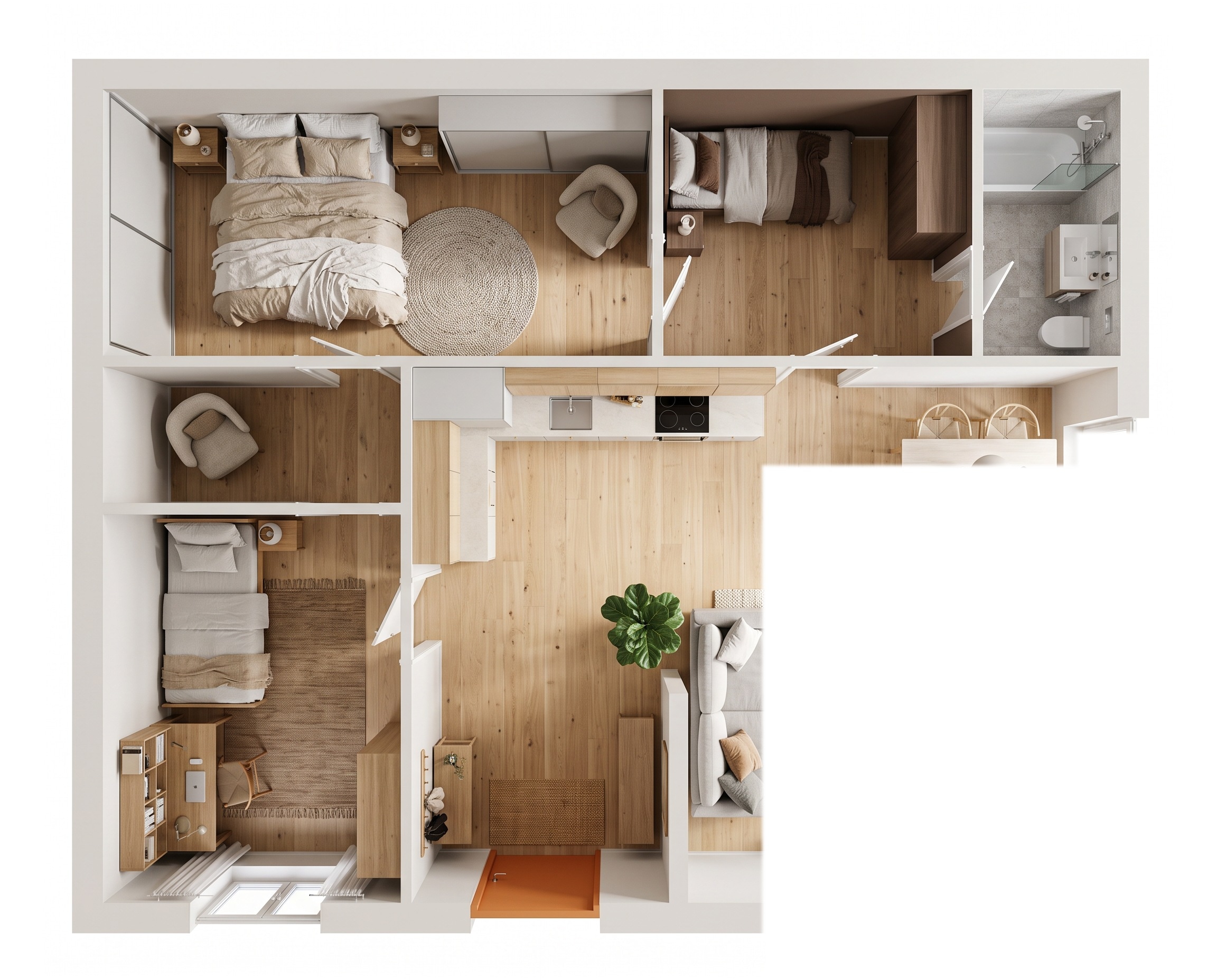 Interior design in Scandinavian style — Living Room by GenRoom AI
