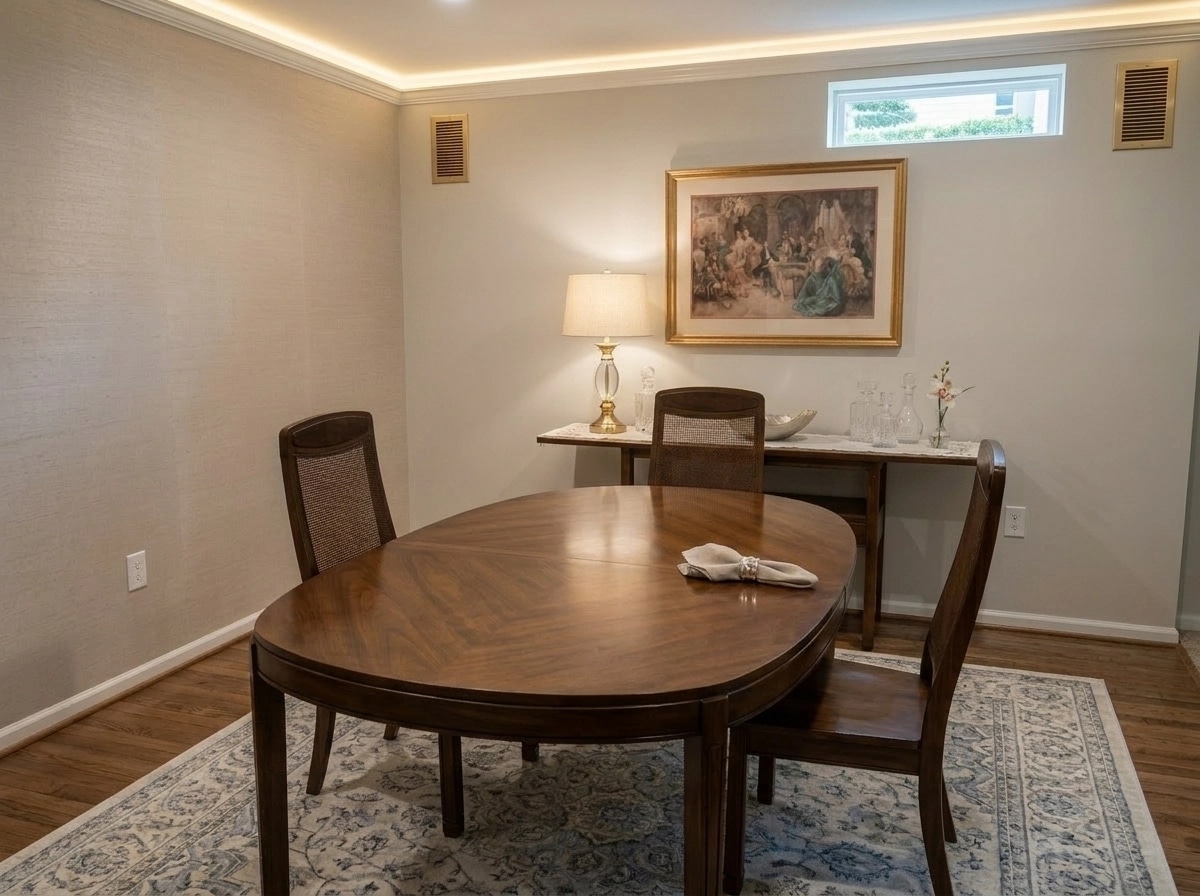 Interior design in Transitional style — dining_room by GenRoom AI