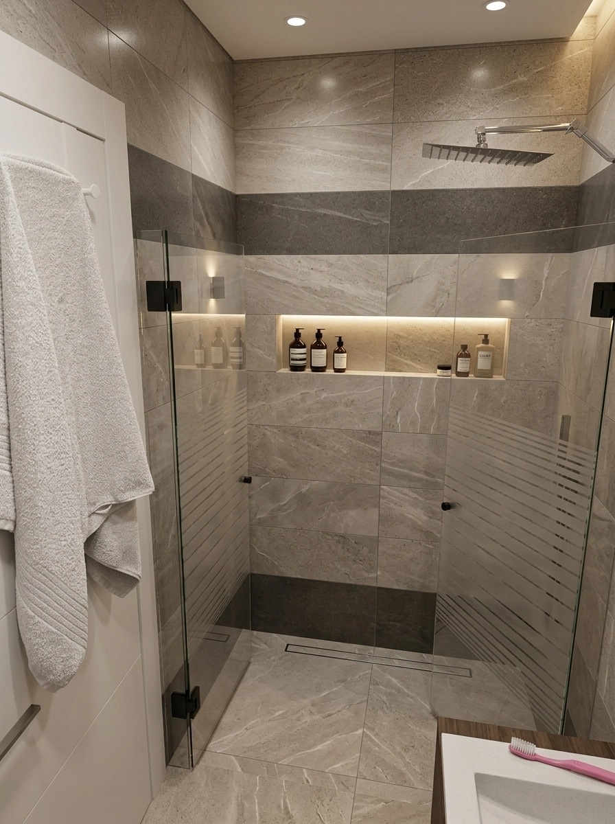 Contemporary Bathroom design — interior photo by GenRoom AI