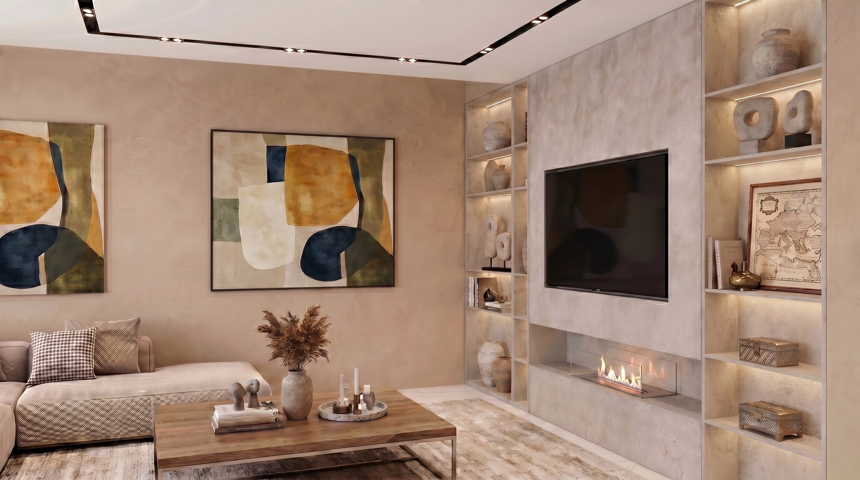 Interior design in Mediterranean style — Living Room by GenRoom AI