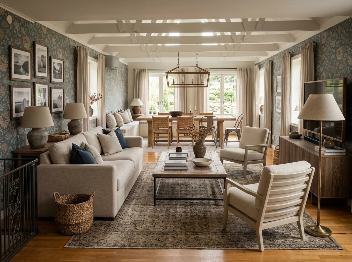 Modern Farmhouse Living Room design — interior photo by GenRoom AI