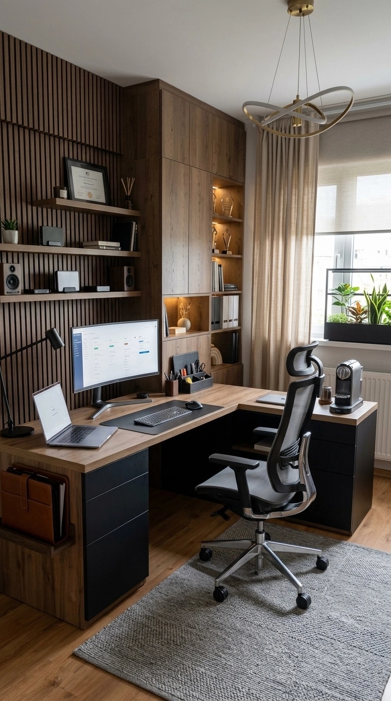 Office interior in Contemporary style — photo by GenRoom AI