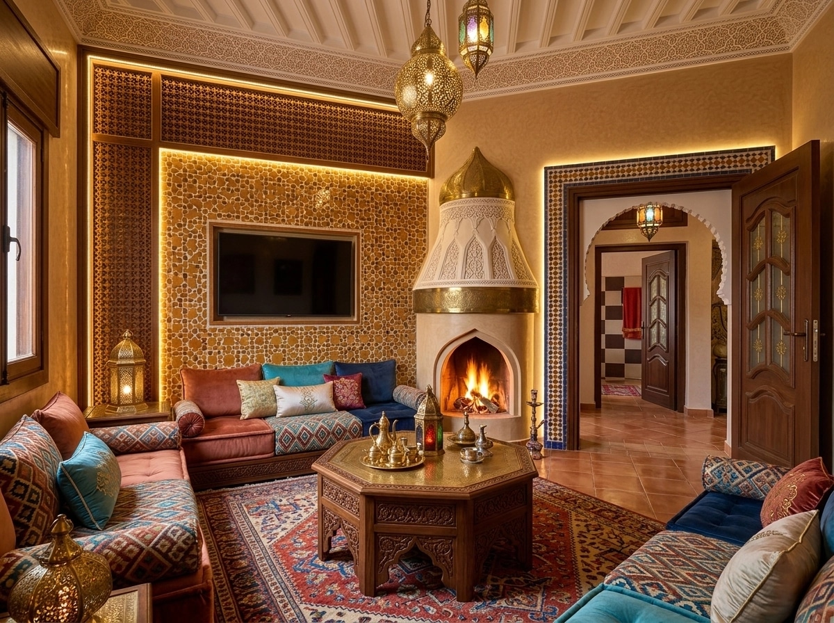 Interior design in Arabian / Moroccan style — Living Room by GenRoom AI