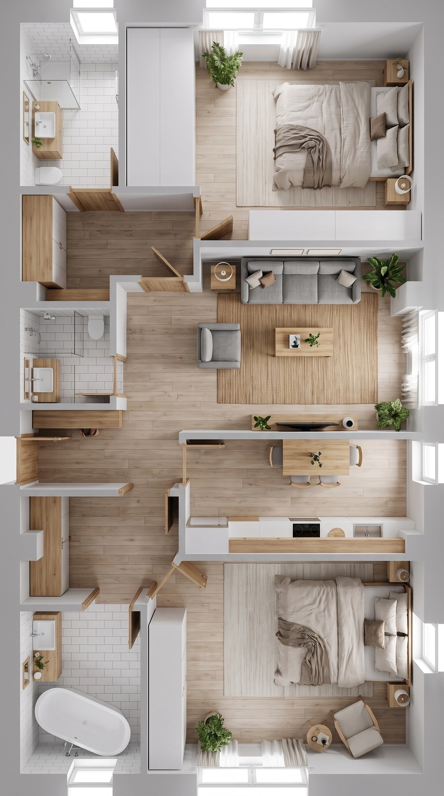 Interior design in Scandinavian style — Living Room by GenRoom AI