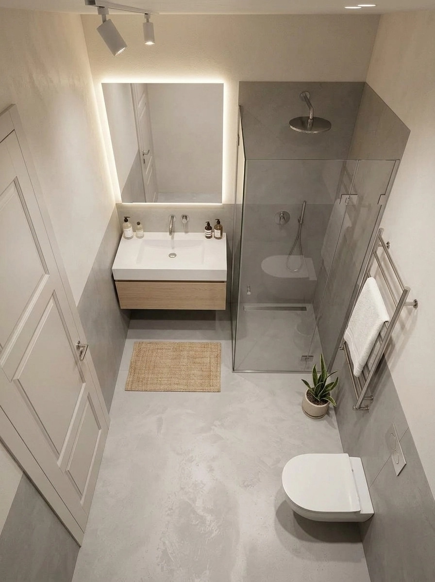 Minimalism Bathroom design — interior photo by GenRoom AI