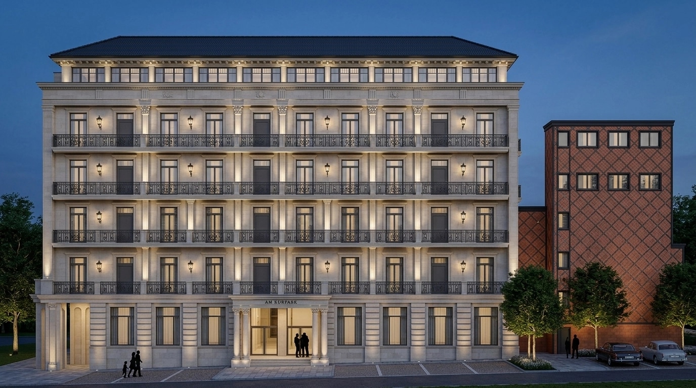 Neoclassic Facade Facade design — facade photo by GenRoom AI