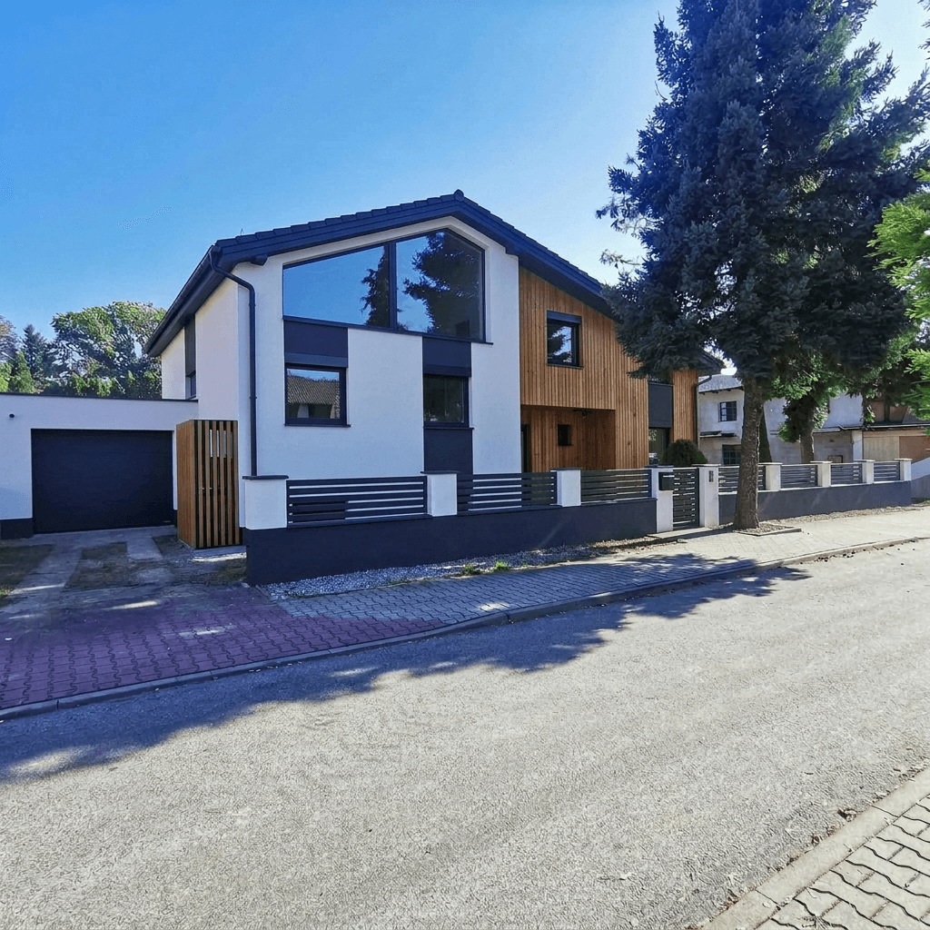 Design de fachada em estilo Contemporary Facade — Fachada por GenRoom AI