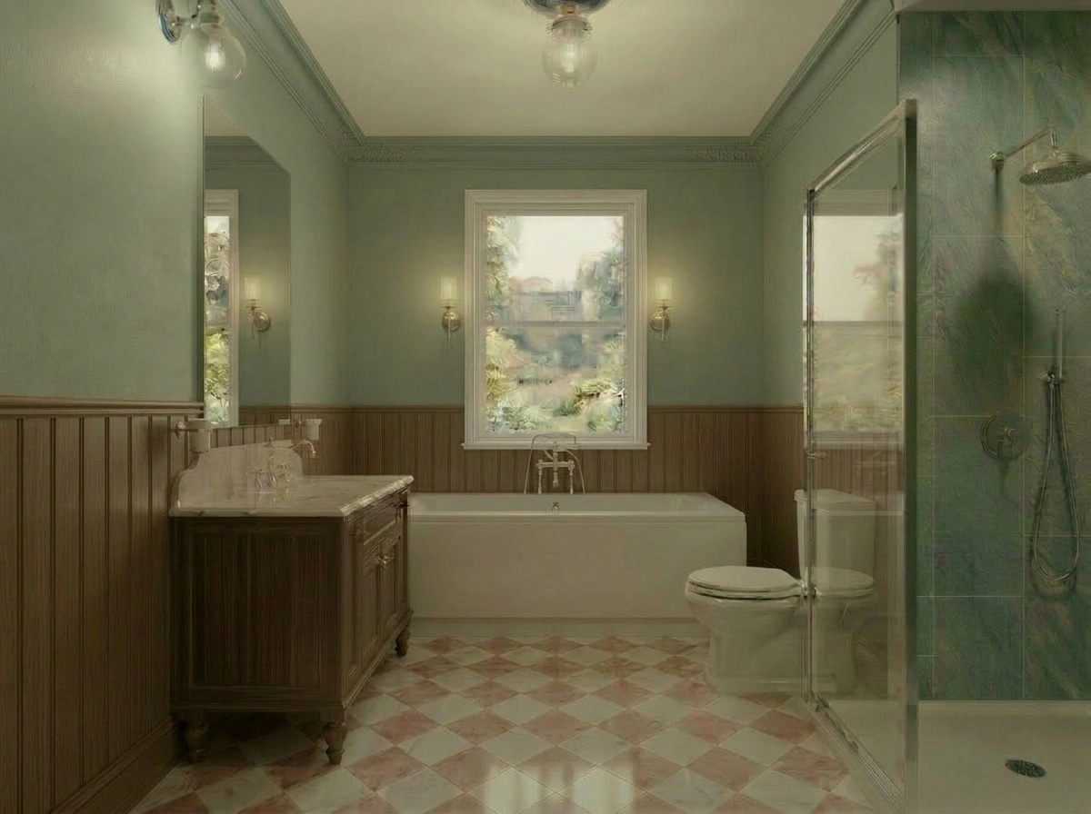 Bathroom interior in Classic style — photo by GenRoom AI