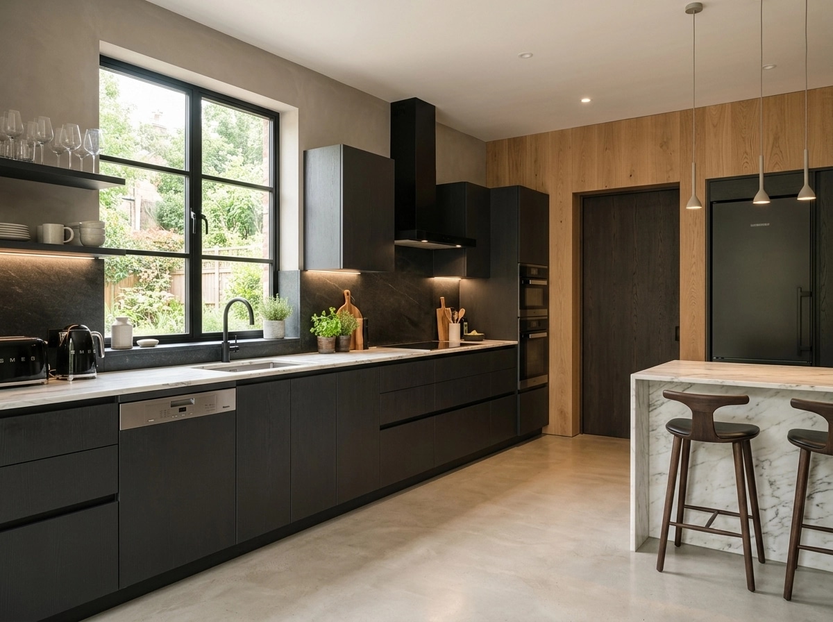Kitchen interior in Contemporary style — photo by GenRoom AI