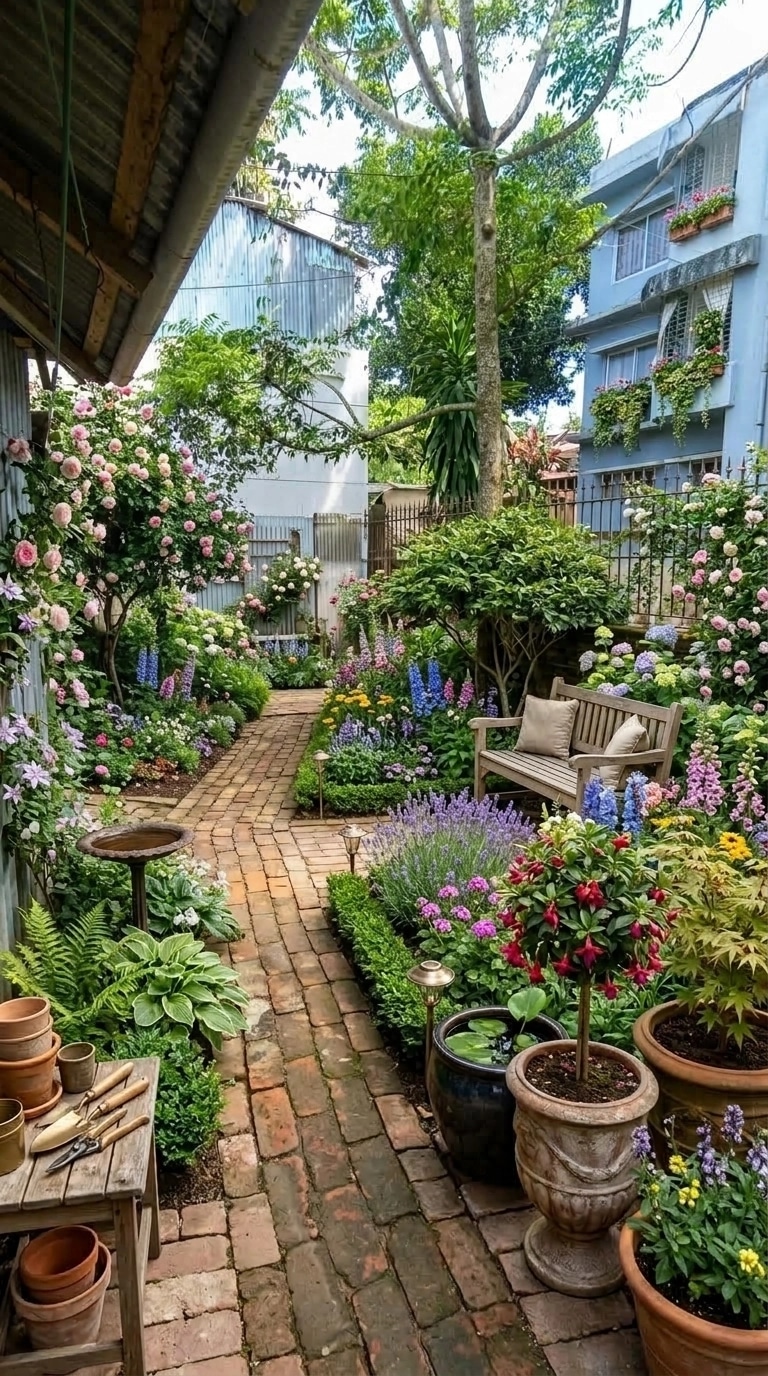 English Cottage Garden Yard design — yard photo by GenRoom AI