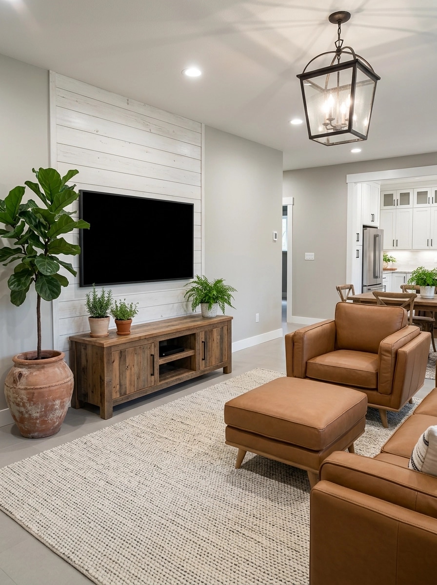 Modern Farmhouse Living Room design — interior photo by GenRoom AI