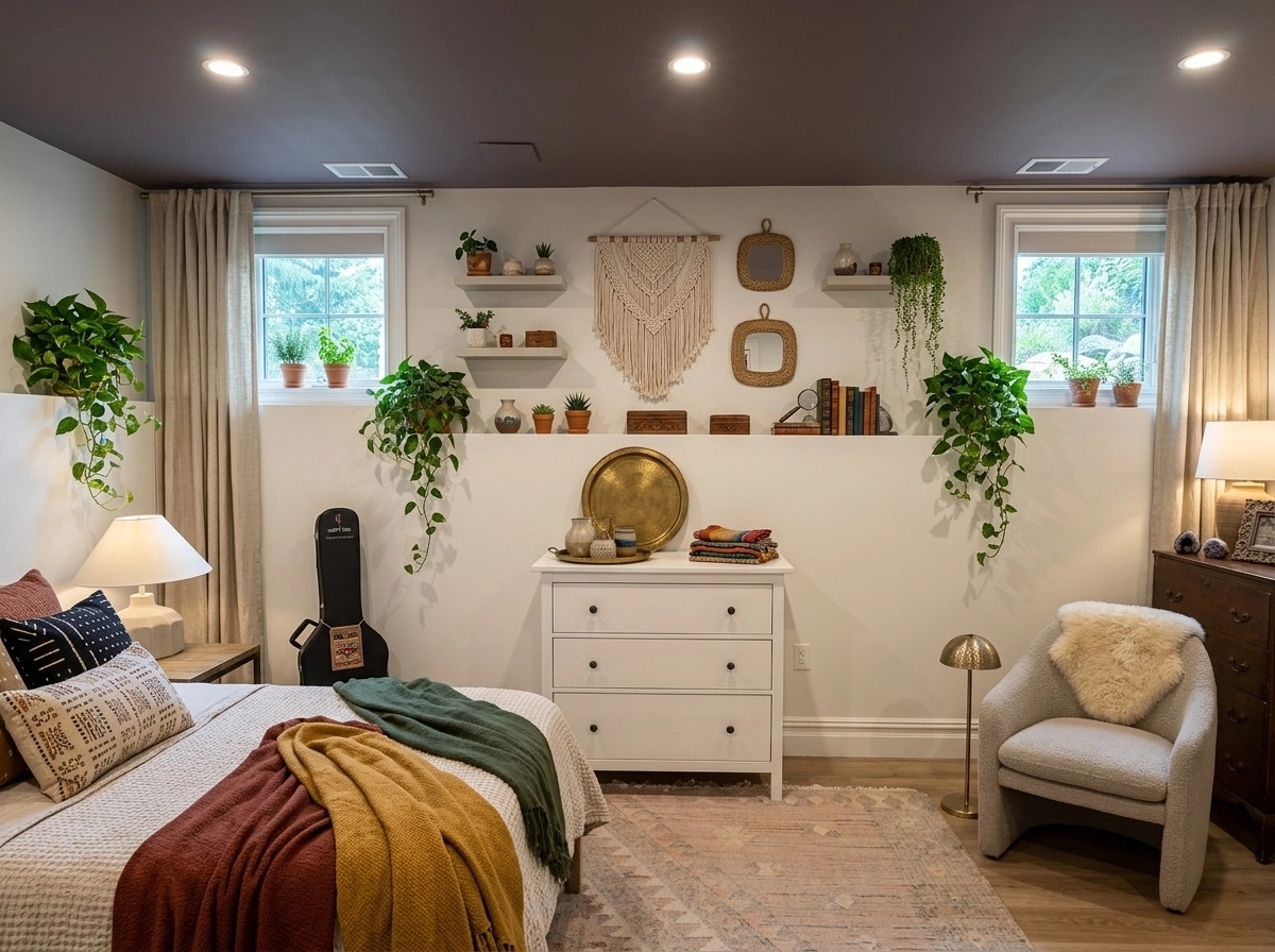 Bohemian Bedroom design — interior photo by GenRoom AI