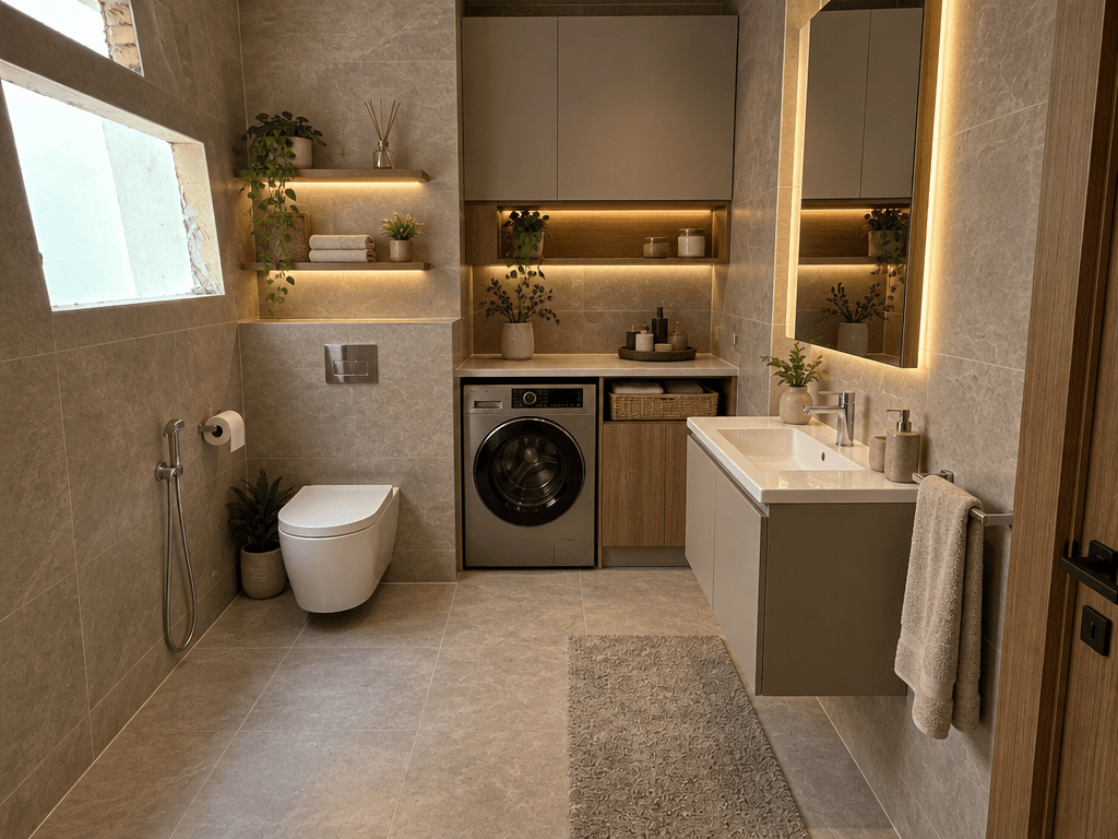 Bathroom interior in no_style style — photo by GenRoom AI