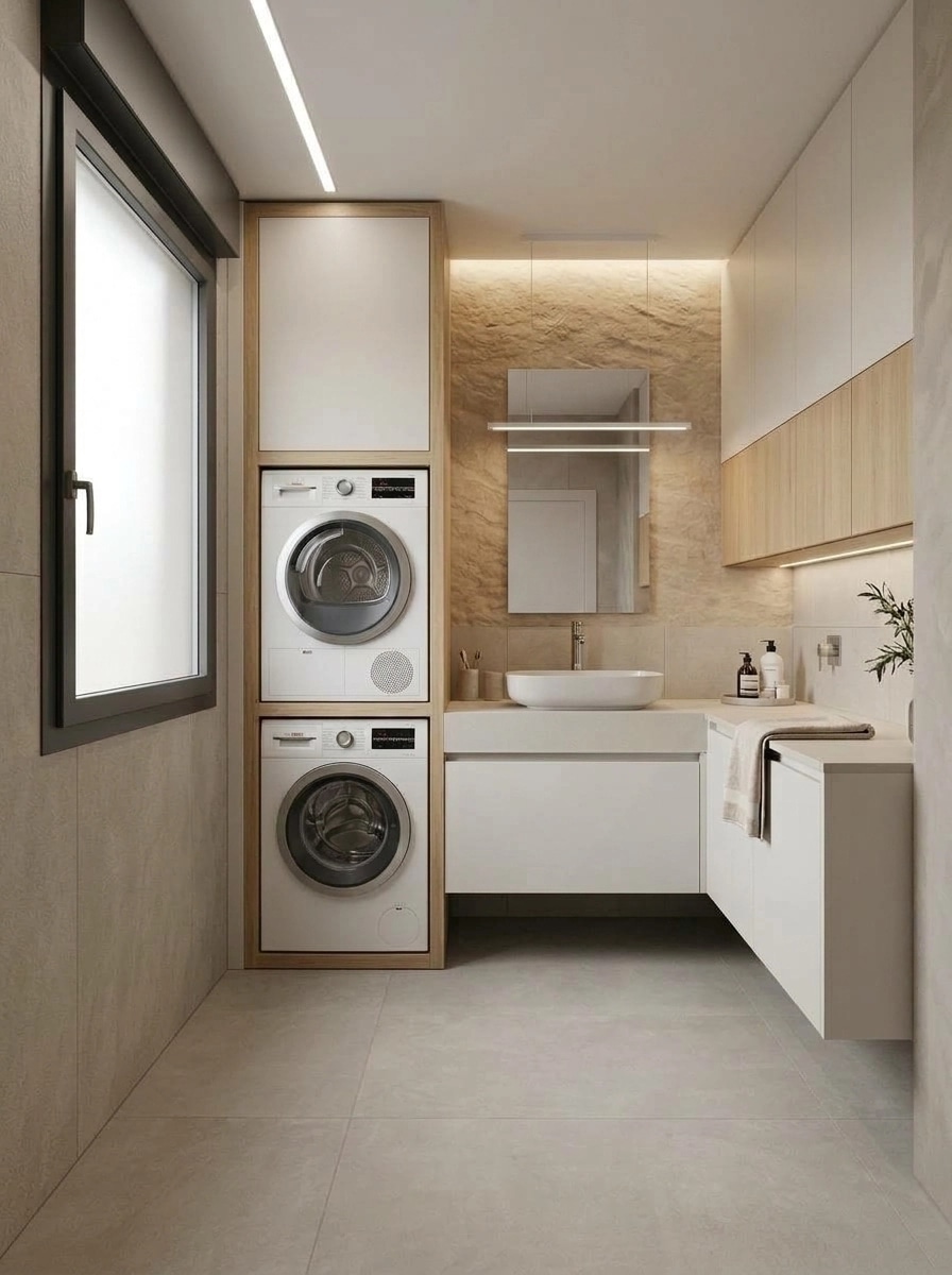Interior design in Contemporary style — laundry by GenRoom AI