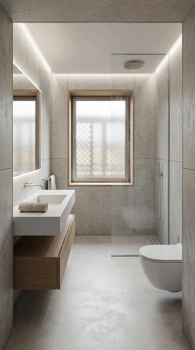 Minimalism Bathroom design — interior photo by GenRoom AI